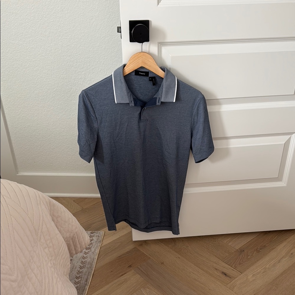 Men's Theory Blue Polo Shirt